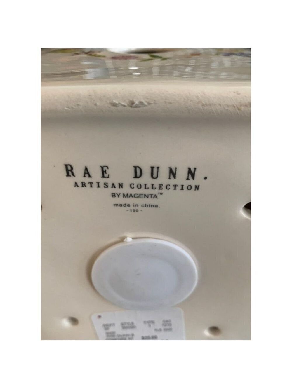 Rae Dunn Watercolor Floral Birdhouse Ceramic Spring Flowers Dimples White Pastel - Picture 4 of 6